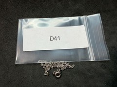1.22g Vintage Sterling Silver 925 Chain Cable Link Necklace 17 in M