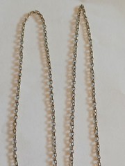 Victorian Lavalier Necklace Pendant 10k & Chain Gold & Pearls Garnet READ Descr