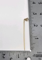 Vintage 14K Gold White stone Stick pin lapel tie Estate fine jewelry