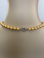 Vintage Yellow Faux Pearls Necklace, Beautiful