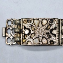 1942 WWII Operation Torch Casablanca Morocco Riveted Mixed Metal Gold Bracelet