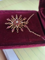 Franklin Mint Faberge Starburst necklace 14K Gold