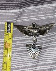 Unique Sterling Silver Pin/Brooch Marcasite Angel Fairy Wings 925 15.75 Grams