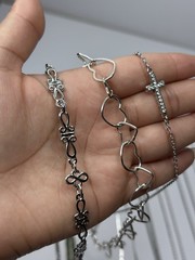 Silver Tone Necklace Lot 10pc: Yoga Chakras Cross Hearts Frog Spiritual Jewelry
