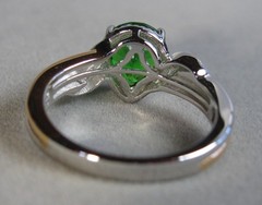 Bradford Sterling Silver 18KT Gold Plate Helenite Ring 3.2g Size 10 #B185