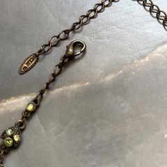 VTG VCLM Rhinestone Statement Choker Necklace Intricate Gatsby Victorian Revival