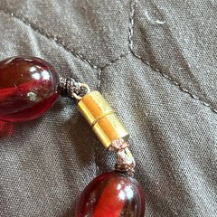 Vintage 110g Stunning Red Bakelite Necklace Cherry Juice Beads Tested Magnetic