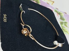 Minimalist Bracelet, Heart Bracelet, Cultured Pearl, Rose Bracelet, Minimal B179