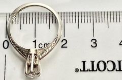 ART DECO 14K .34CT VINTAGE RETRO DIAMOND ENGAGEMENT RING (C325B)