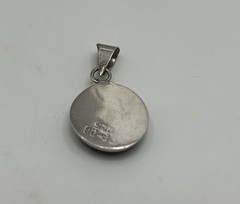 Vintage Southwestern Style Sterling Silver Red Pendant Jewelry