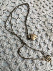 vintage locket 14k gold heart pendant necklace