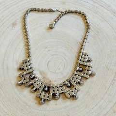 Regal Necklace VTG Jewels Austrian Crystal Rhinestone Art Deco Blue Choker 15″