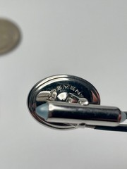 Vintage Krementz 14K White Gold Overlay Brushed Finish Minimalist Cufflinks