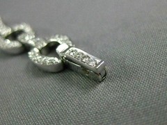 ESTATE WIDE 2.46CT DIAMOND 18K WHITE GOLD CLASSIC CIRCLE OF LIFE TENNIS BRACELET