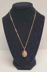 Geometric purple and cubic zirconia fabrege egg necklace