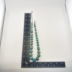 Jay King Necklace Turquoise Blue Carved Graduated Chunky Sterling Silver 925