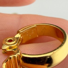 Vintage Pierced Earring Lot Gold Tone Enamel Hoop Drop Stud Dangle