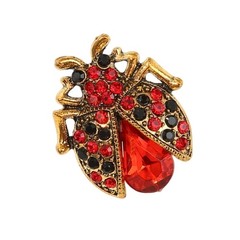 Trendy Rhinestones Gogga Brooch Pin Secure Clasp Design For Outfit Enhancement