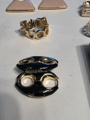 Gucci Hermès Mixed Lot 12pc Women’s Fashion Jewelry Earrings Ring Rhinestone