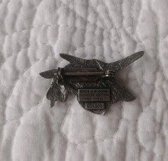 Vintage Birds & Blooms Pewter Hummingbird Pin Brooch Premiere Edition