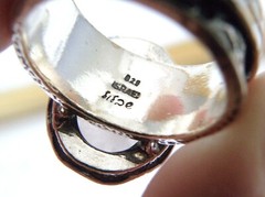 Large Sterling Silver 925 Quartz Spin Spinner Israel Modern Band Ring Size 10