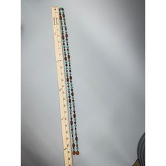 Vintage Art Deco Lariat Necklace 47″ Flapper Extra Long Glass Beads Crystals