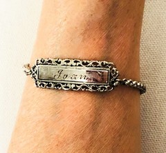 Speidel Joan ID Identity Cursive Name Bracelet Vintage Signed Jewelry Gift 7”