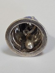 Sterling Silver ~ Siam Bell Charm ~ BEAUTIFUL BLUE ENAMEL ~ Pendant ~ VINTAGE