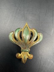 Antique Victorian Brooch Lot of 5 | Chinese Kingfisher Feather Jewelry | Enamel