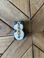Vintage Polymer Clay Panda Bear Brooch Pin Handmade