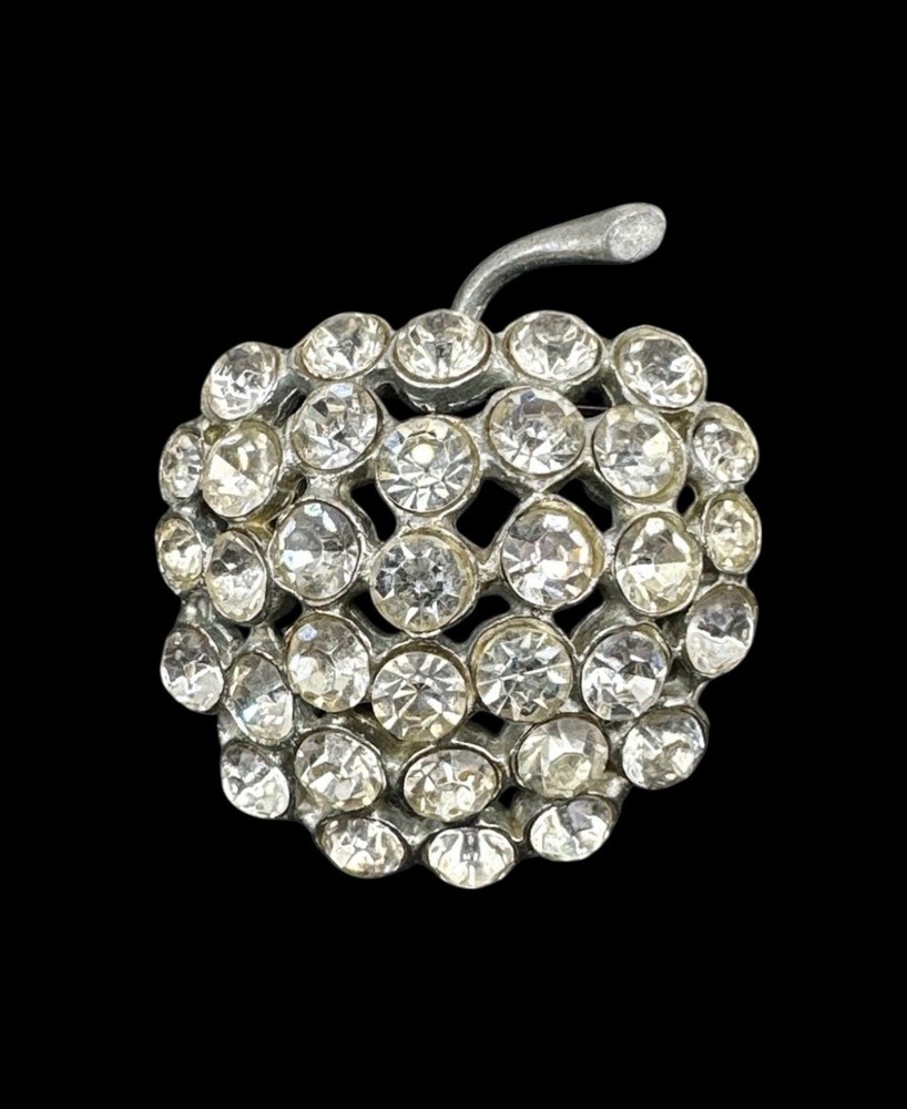 Vintage Rhinestone Fruit Brooch J42