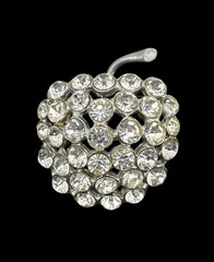 Vintage Rhinestone Fruit Brooch J42