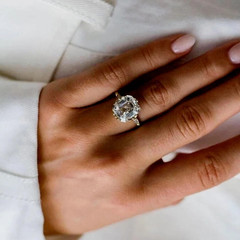 2.2Ct Art Deco Vintage Style Lab Created Diamond Engagement 14K Gold Finish Ring