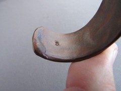 VINTAGE SIGNED HANDWROUGHT COPPER BRASS SHOOTING STAR BANGLE CUFF BRACELET