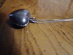 VINTAGE THAI Sterling Silver Mother of Pearl Markasite Heavy Locket 18” Chain