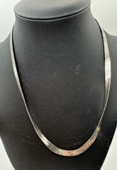 Revlon Silver Herringbone 17” Chain Vintage