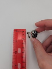 Miriam Haskell Silver-Toned with Black Beads Earrings Mid-Century Screw-Back