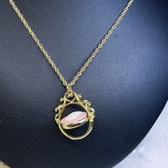 Wedgwood Jasper Reversible Necklace with Swing Cameo Cameo Pink&White Necklace