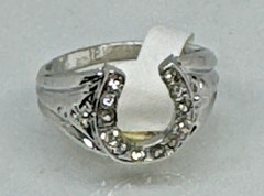 Vint Uncas Horseshoe Ring 18k Heavy Gold Electroplate NOS NWT Sz6 Unisex/Child’s