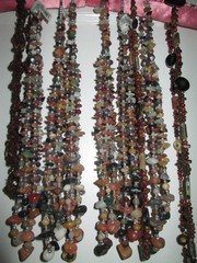 LOT 9 Wearable CHUNKY Semi-Precious Stones bead abalone seed necklace 2.61 lbs
