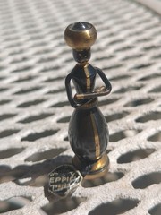 VTG 5 Hans Teppich Miniature Brass Judaic Figurines Israel 1950s-1970s