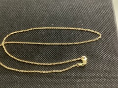 Vintage M.S.Company 18k yellow gold chain necklace 18″ lobster clasp signed 3.1g