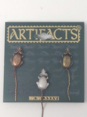 NOS SILVER/BRONZE/GOLD TONE JJ JONETTE 3 SMALL INDIVIDUAL MICE MOUSE PINS
