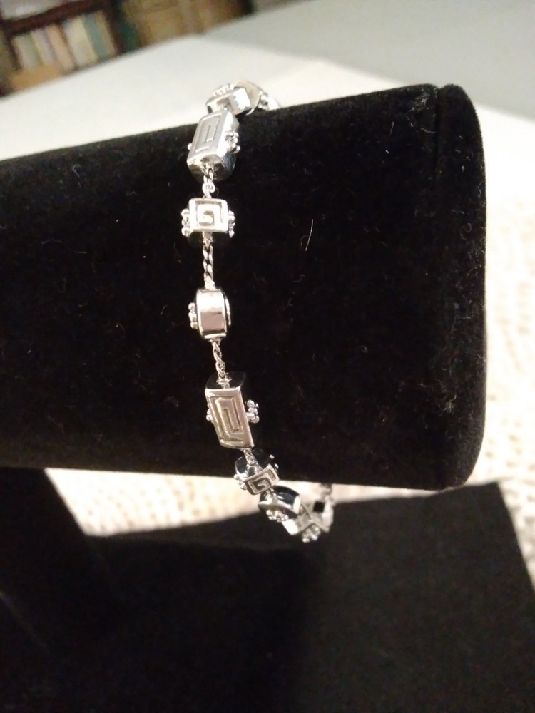Vintage Signed Napier Silver Tone Clear Rhinestone Bracelet