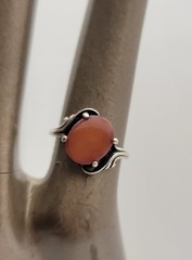 Wheeler Manufacturing Orange Stone Ring Sz 5.25