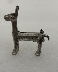 Alva Studios Llama Alpaca Brooch Pin Folk Art Silver Plated Pewter Vintage