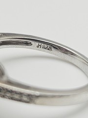 J Holman JH Sterling Silver 1.85ct Pink & White Topaz Halo Ring Size 7