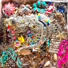 15 Pound Lbs Unsearched Huge Lot Jewelry VTG Vintage Modern Junk & Wear Tangled
