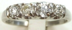Art Deco Diamond Wedding Band Platinum Ring Size 9.5 UK-S1/2 EGL USA Circa 1920s