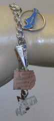 vintage Sterling Silver Enamel State Map Charm Bracelet Souvenir PA MA 7P
